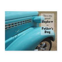 Father's Day for Nephew Hot Rod Humour Photo