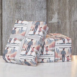 Father's Day From Daughter Custom Text Wrapping Paper