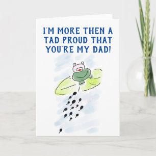 Father's Day from Son Daughter Tadpole Frog Cute Card