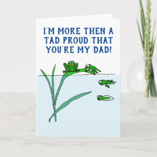 Father's Day from Son Daughter Tadpole Frog Cute Card