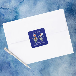 Father's Day from Son Robot Funny Square Sticker