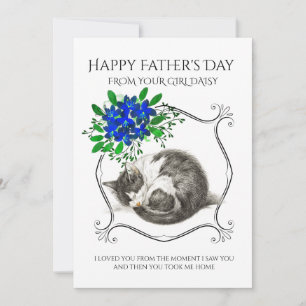 Father's Day From The Cat Custom Photo Holiday Card