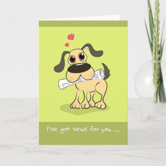 Father's Day From the Dog Cute Greeting Card (Front)