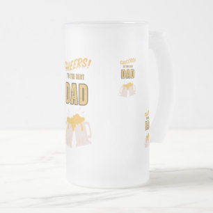 Father's day  frosted glass beer mug