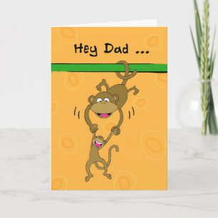 Father's Day, Fun, Monkey Around Greeting Card