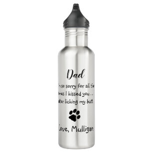 Father's Day - Funny Dog Dad Birthday - Pet Photo 710 Ml Water Bottle