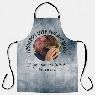 Fathers Day Funny dog Quote Custom Photo Grunge Apron