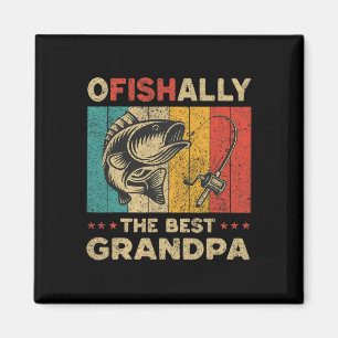 Father's Day Funny Fishing Ofishally The Best Gran Magnet