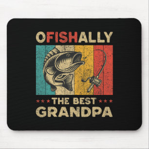 Father's Day Funny Fishing Ofishally The Best Gran Mouse Mat