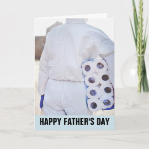 FATHER'S DAY FUNNY TOILET PAPER HAZMAT SUIT CARDS