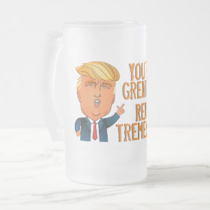 Father's Day Funny Trump Frosted Glass Beer Mug