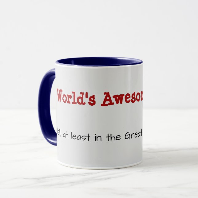 Fathers Day Funny | Worlds Awesomest Dad in Texas Mug (Front Left)
