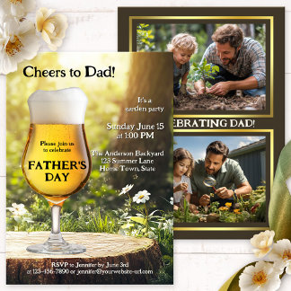 Father's Day Garden Photo Party Invitation