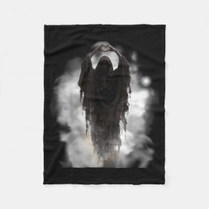 Fathers day ghost heart hands horror scary face fleece blanket