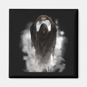 Fathers day ghost heart hands horror scary face magnet