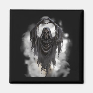 Fathers day ghost heart hands horror scary face magnet