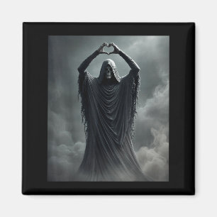 Fathers day ghost heart hands horror scary face magnet