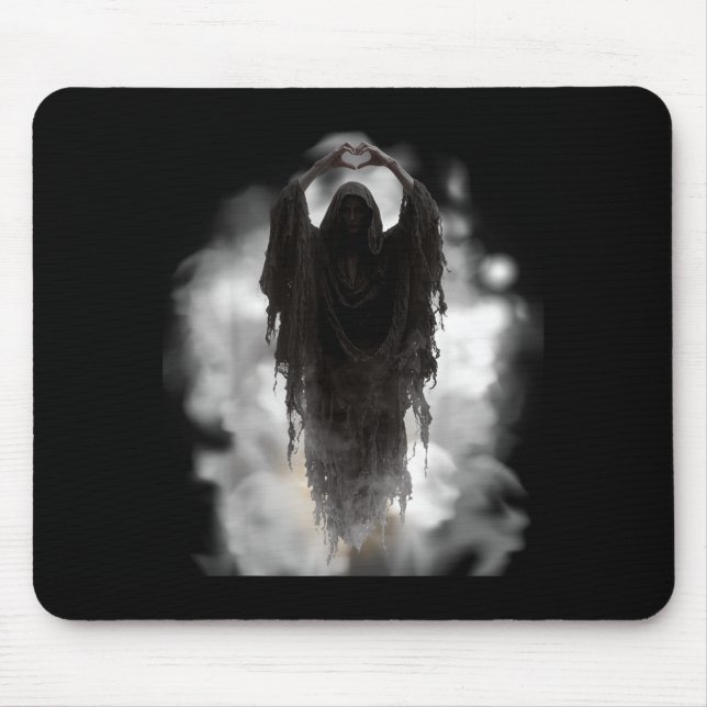 Fathers day ghost heart hands horror scary face mouse mat (Front)
