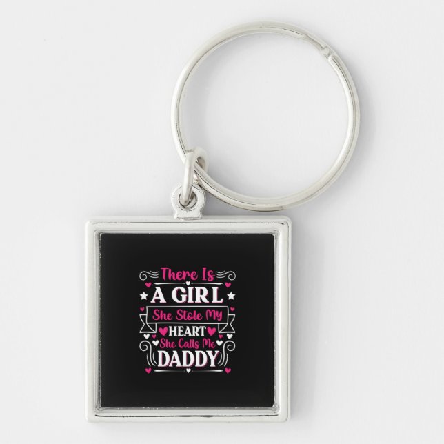 Father's Day Gift | A Girl Calls Me Daddy Key Ring (Front)