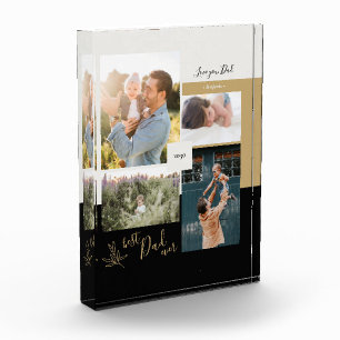 Father's day gift Best Dad Ever Photo Collage Block