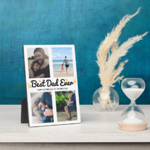Father's Day Gift BEST DAD EVER Photo Collage Plaque