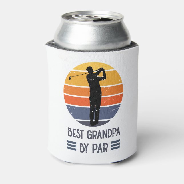 Father's Day Gift | Best Grandpa By Par  Can Cooler (Can Back)