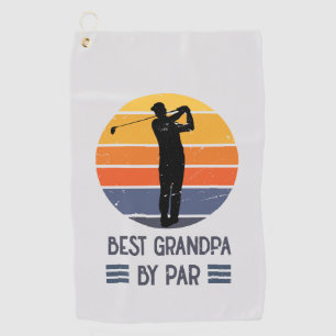 Father's Day Gift Best Grandpa By Par Golf Towel