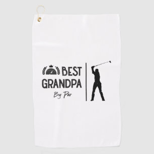  Father's Day Gift   Best Grandpa By Par  Golf Towel