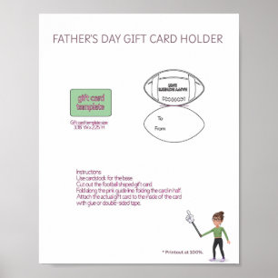 Father's day gift card holder  poster