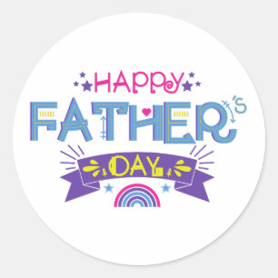 Fathers  day gift classic round sticker