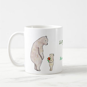 Fathers day gift Cute Bear and Cub custom name Coffee Mug