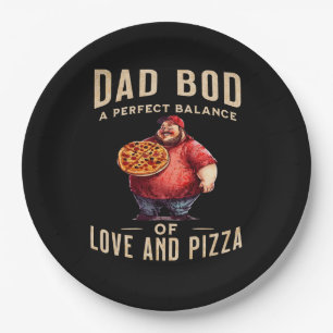 Father's Day Gift Dad Bod A Perfect Balance Paper Plate