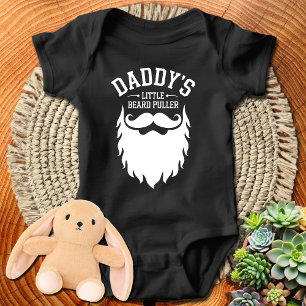 Fathers Day Gift, Daddy's Little Beard Puller Baby Bodysuit