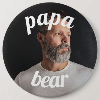Father's Day Gift for Best Dad with Papa Bear 6 Cm Round Badge