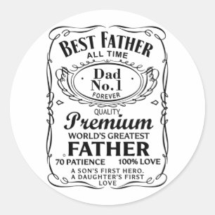 Fathers Day Gift for Dad Birthday Father Daddy Classic Round Sticker