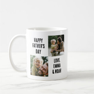Father's Day Gift for Him, Custom 2 Photo Coffee Mug