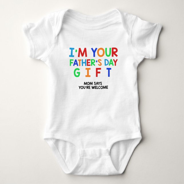 Father's Day Gift Funny Baby Bodysuit (Front)