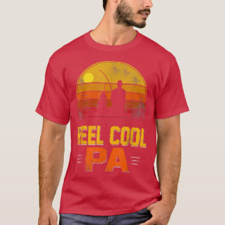 Father's Day Gift Funny Fishing Reel Cool Papa Dad T-Shirt