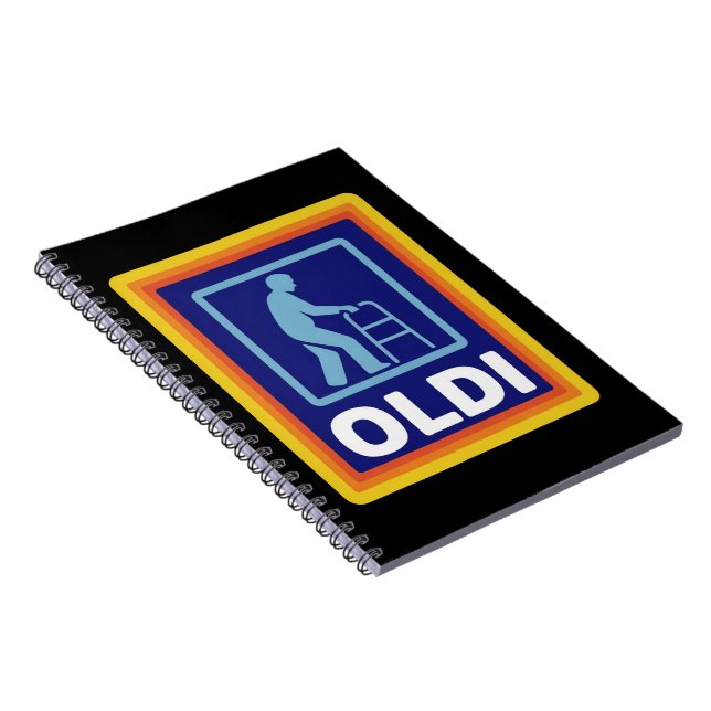 Fathers Day Gift Funny Oldi Parody Gift For Dad  Notebook (Right Side)