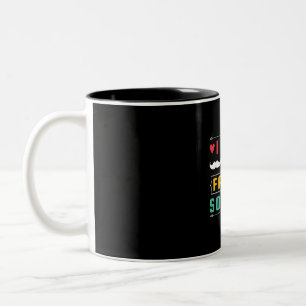 Father's Day Gift I Love My Father So Much Two-Tone Coffee Mug
