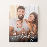 Father's day Gift Idea Personalised Daddy photo  Jigsaw Puzzle<br><div class="desc">Express your love and admiration with our "We Love You Daddy Custom Photo Puzzle" - a heartwarming and sentimental gift that will bring joy and fond memories to your beloved dad. This custom photo puzzle is a delightful way to show him just how much he means to you. Featuring the...</div>