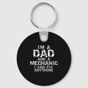 Fathers Day Gift I'm A Dad And A Mechanic I Can Fi Key Ring