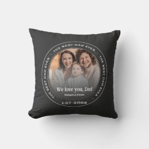 Father's Day Gift Memorable Family Photo Best Dad Cushion