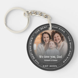Father's Day Gift Memorable Family Photo Best Dad Key Ring