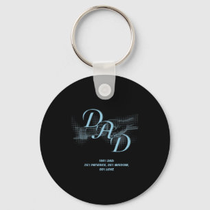 Father's Day Gift – Patience Wisdom Love Dad Quote Key Ring