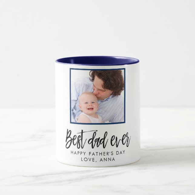 Fathers Day Gift Personalised Custom Photo Mug (Center)