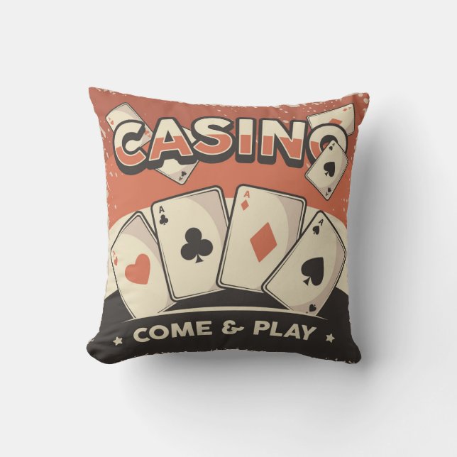 fathers day gift Poker Cards Cushion (Front)