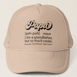Fathers Day Gift, Retro Papa, Papa Definition Trucker Hat