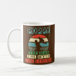 Fathers Day Gift Tee Poppy The Man The Myth Coffee Mug