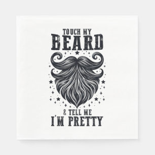 Father's Day Gift Touch My Beard Napkin